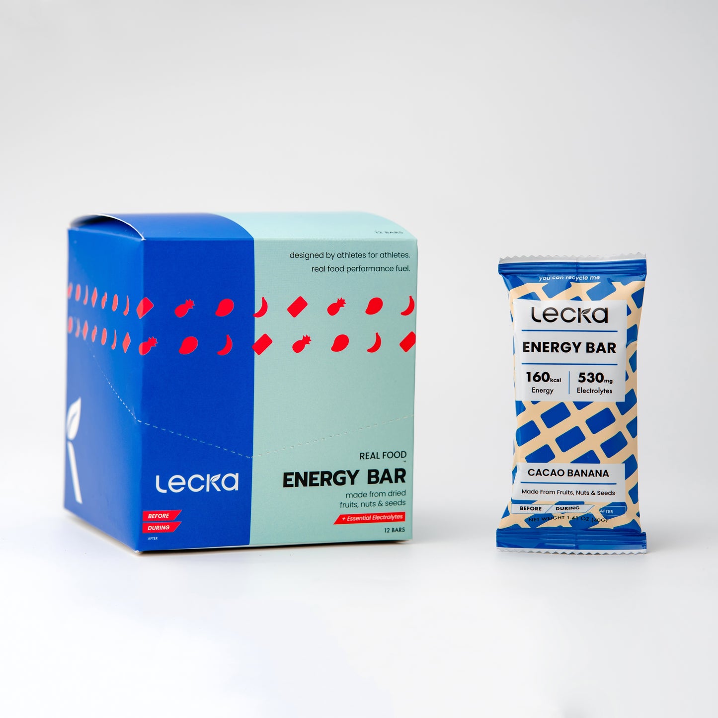LECKA - NATURAL VEGAN ENERGY BAR - CACAO BANANA 40G