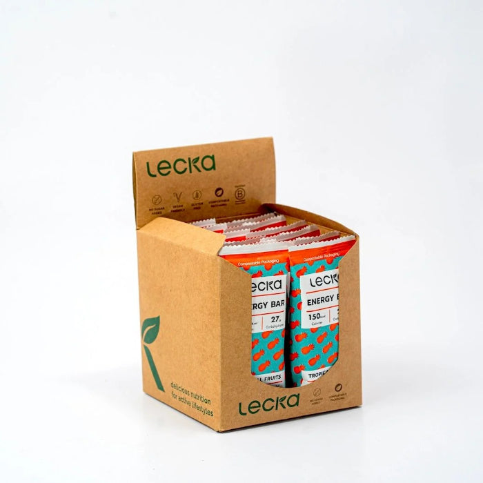 [NEW] LECKA - NATURAL VEGAN ENERGY BAR - TROPICAL FRUITS 40G