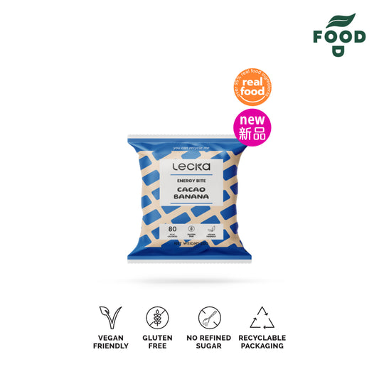 [NEW] LECKA - NATURAL VEGAN ENERGY BITE - CACAO BANANA 20G