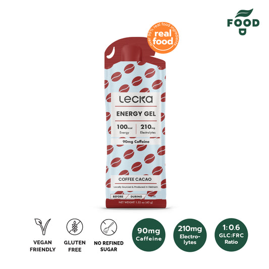 [NEW] LECKA - NATURAL VEGAN ENERGY GEL - COFFEE CACAO 43G