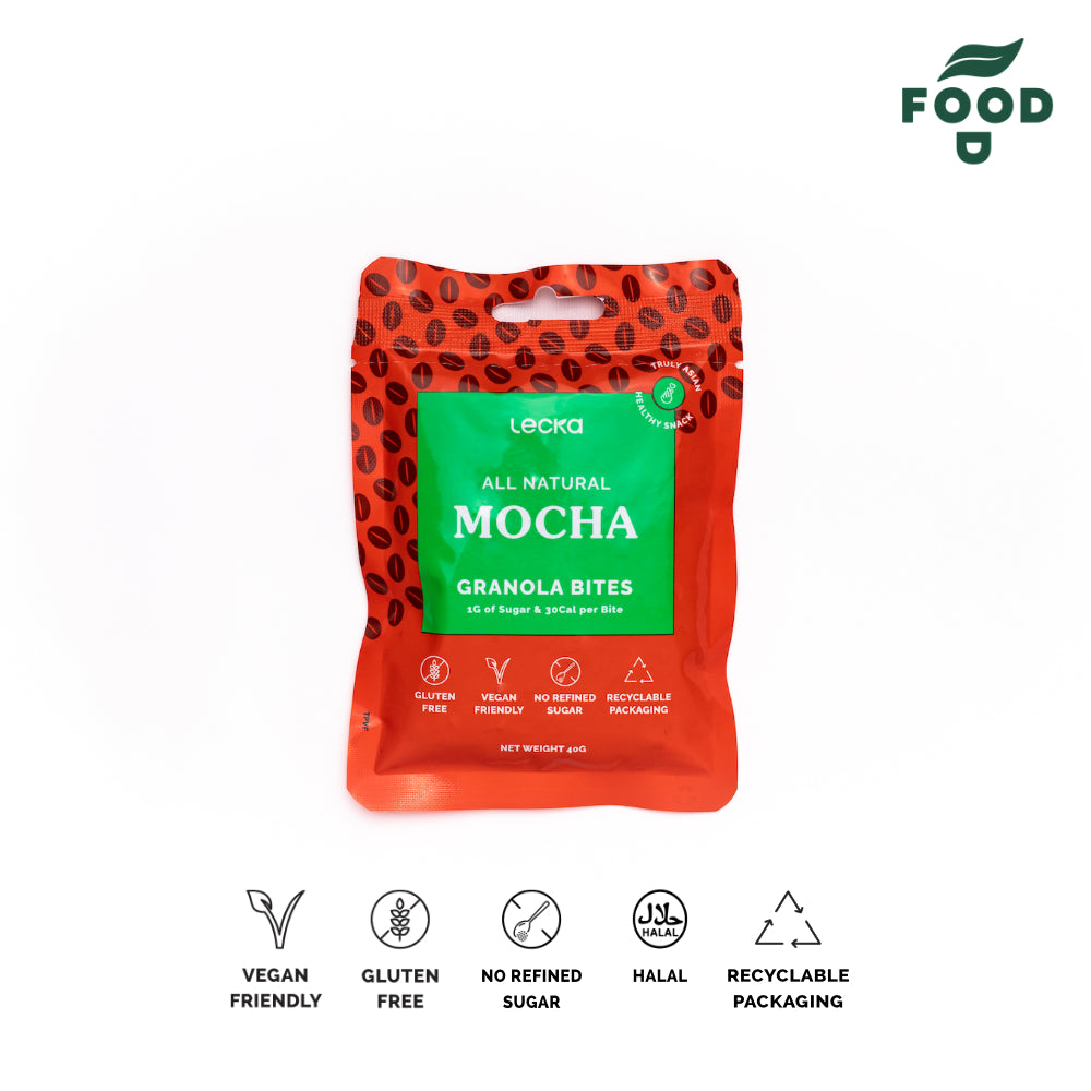 LECKA - NATURAL VEGAN GRANOLA BITES - MOCHA 40G