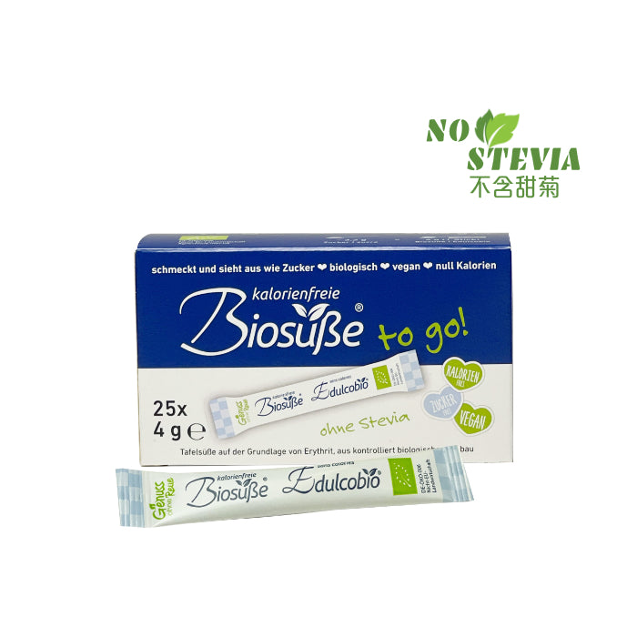 BIOSÜßE (BIOSUGAR) TO-GO - ORGANIC ERYTHRITOL 25x4G